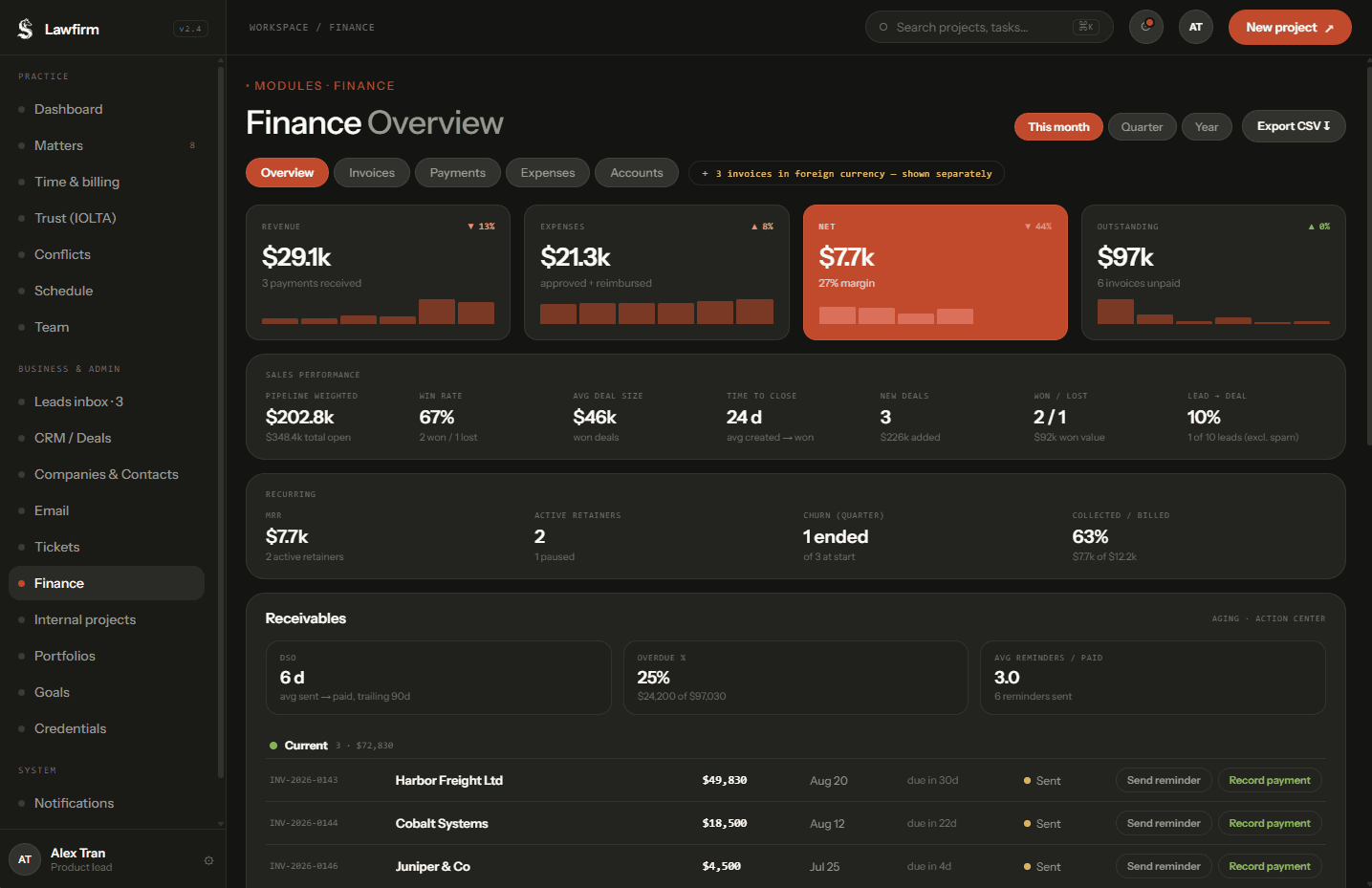 Module 6 Block: Trust + Finance UI