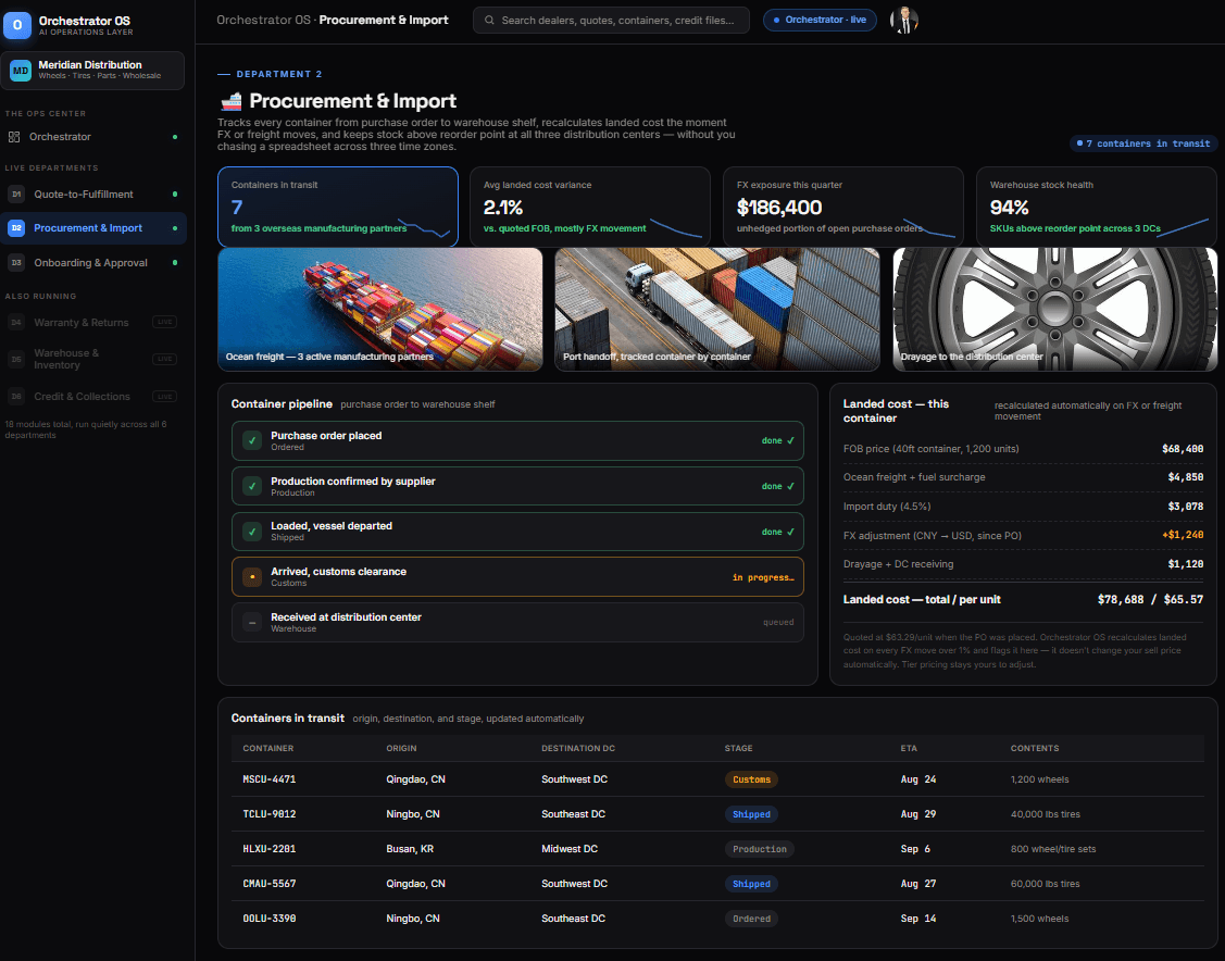 Procurement & Import UI