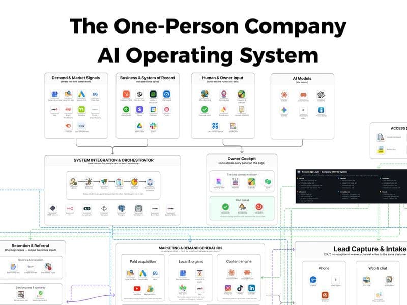 The One-Person Company AI Operating System banner
